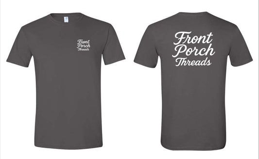 Gray “Classic Script” Tee